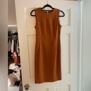 Calvin Klein Sleeveless Orange/Brown Dress